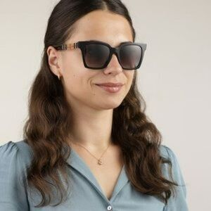 NEW Burberry BE4335 39298G Black Grey Square Women Sunglasses BE 4335